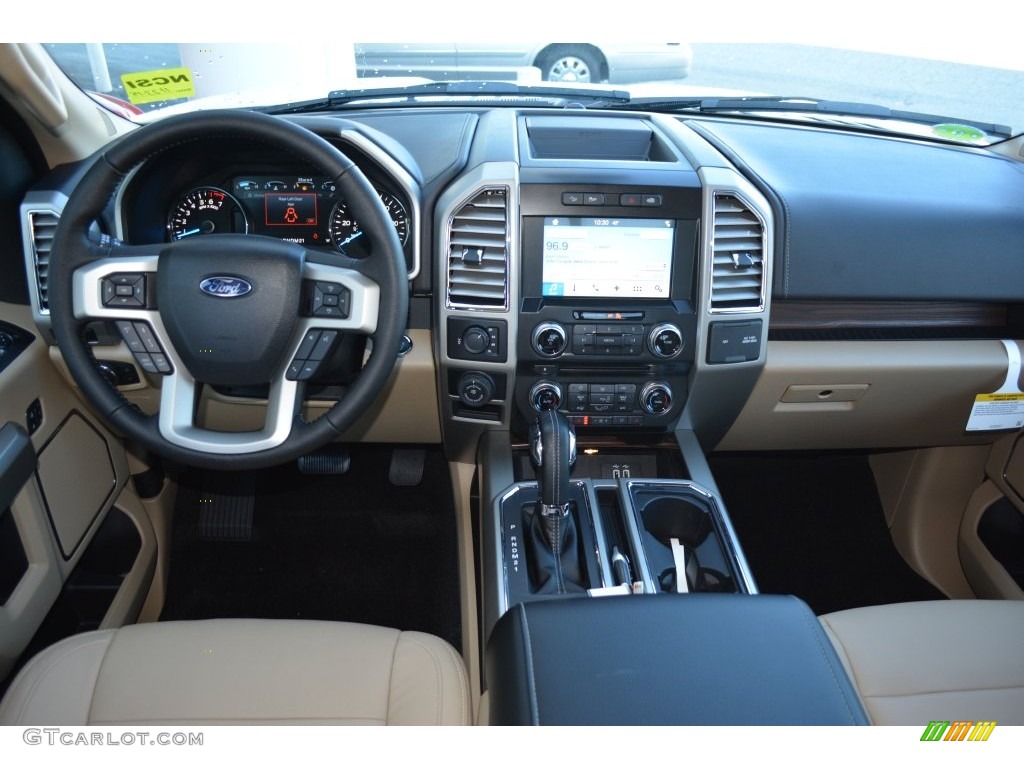 Medium Light Camel Interior 2016 Ford F150 Lariat SuperCrew 4x4 Photo #109173675