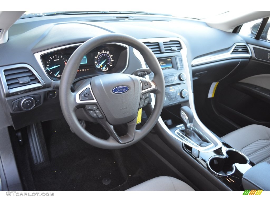 Medium Earth Gray Interior 2016 Ford Fusion S Photo #109174141