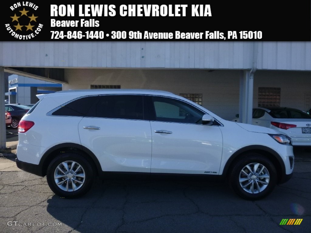 2016 Sorento LX V6 AWD - Snow White Pearl / Satin Black photo #1