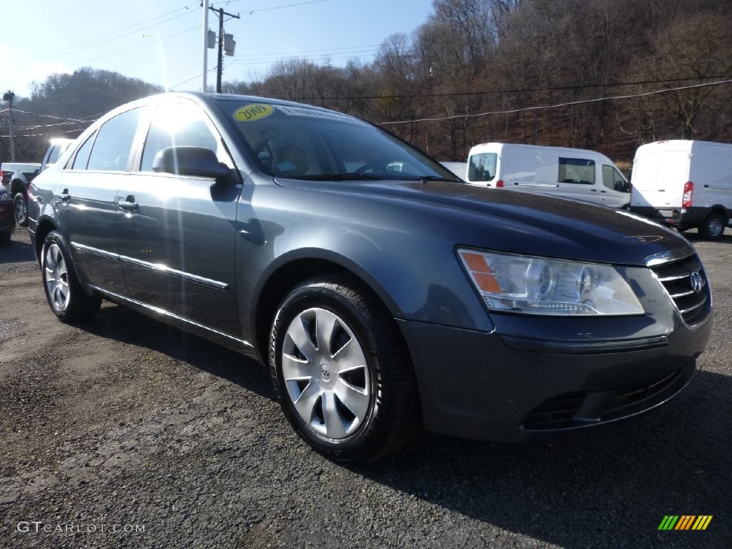 2009 Sonata GLS - Slate Blue / Camel photo #9