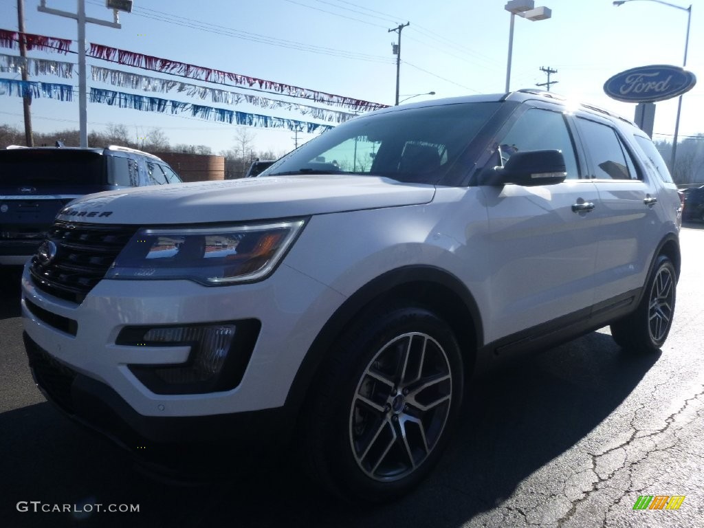 2016 Explorer Sport 4WD - White Platinum Metallic Tri-Coat / Ebony Black photo #6