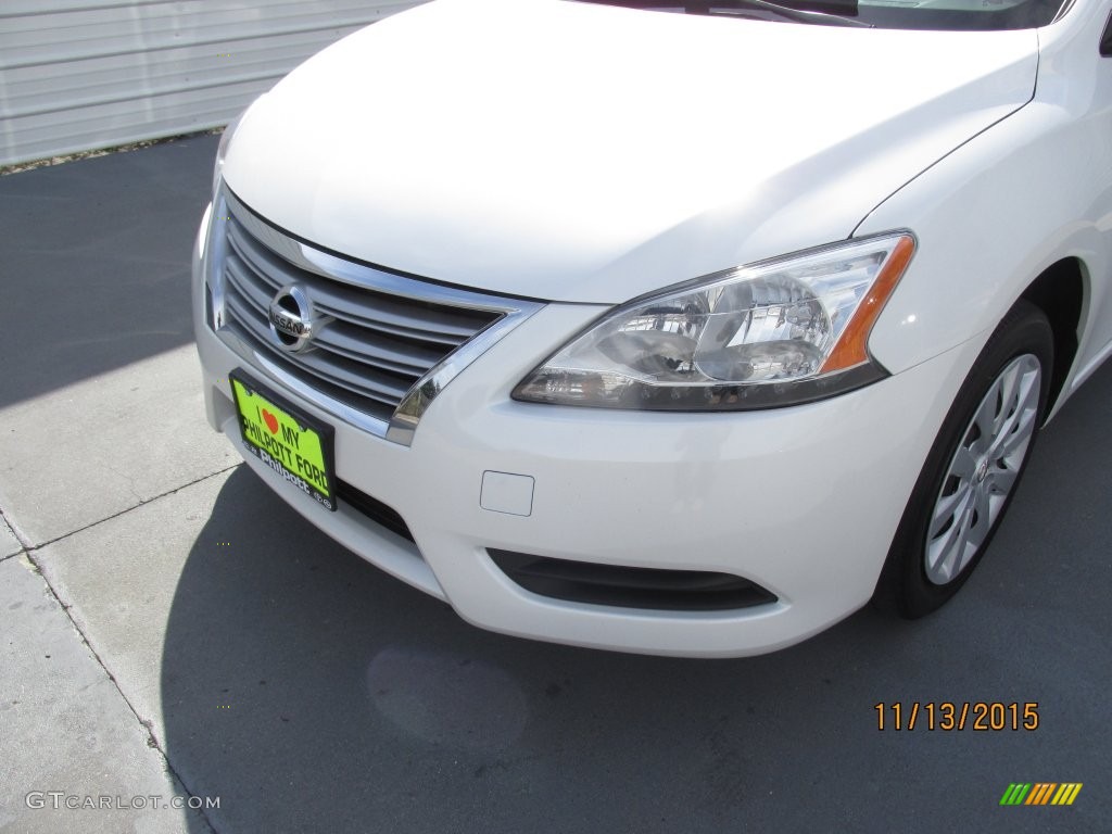 2014 Sentra S - Aspen White / Charcoal photo #7