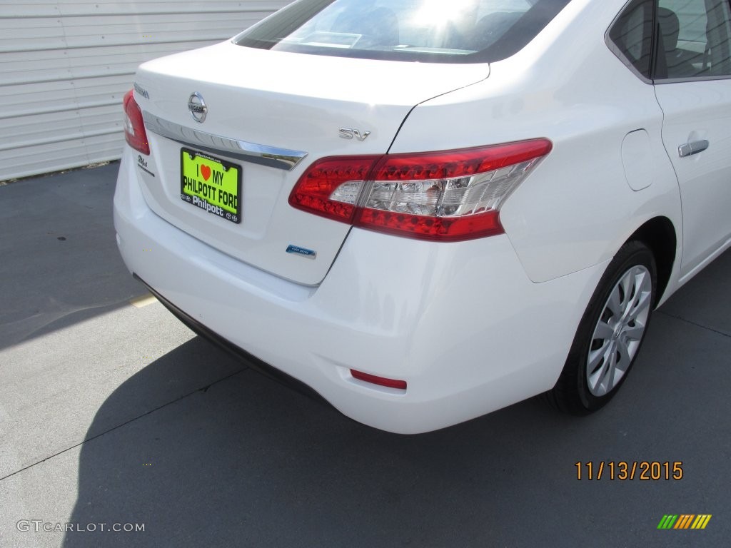 2014 Sentra S - Aspen White / Charcoal photo #12