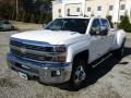 2016 Summit White Chevrolet Silverado 3500HD LT Crew Cab 4x4 Dual Rear Wheel  photo #2