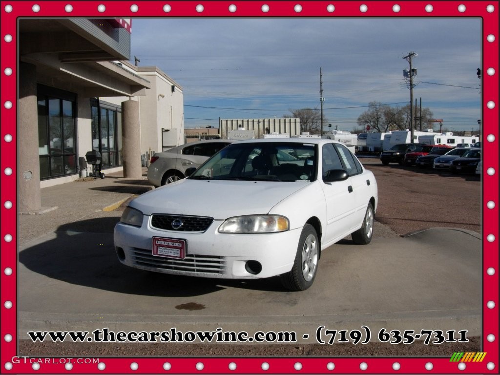 2003 Sentra GXE - Cloud White / Stone Gray photo #1