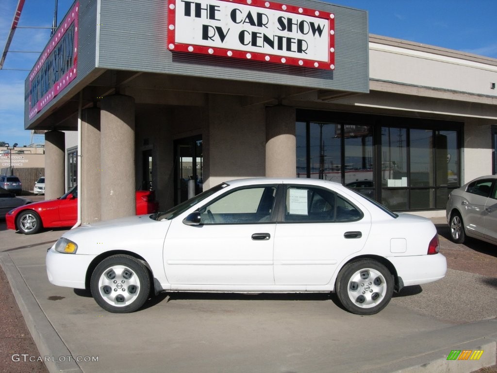 2003 Sentra GXE - Cloud White / Stone Gray photo #2