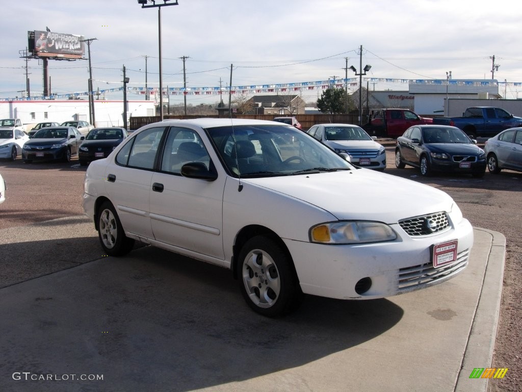 2003 Sentra GXE - Cloud White / Stone Gray photo #7