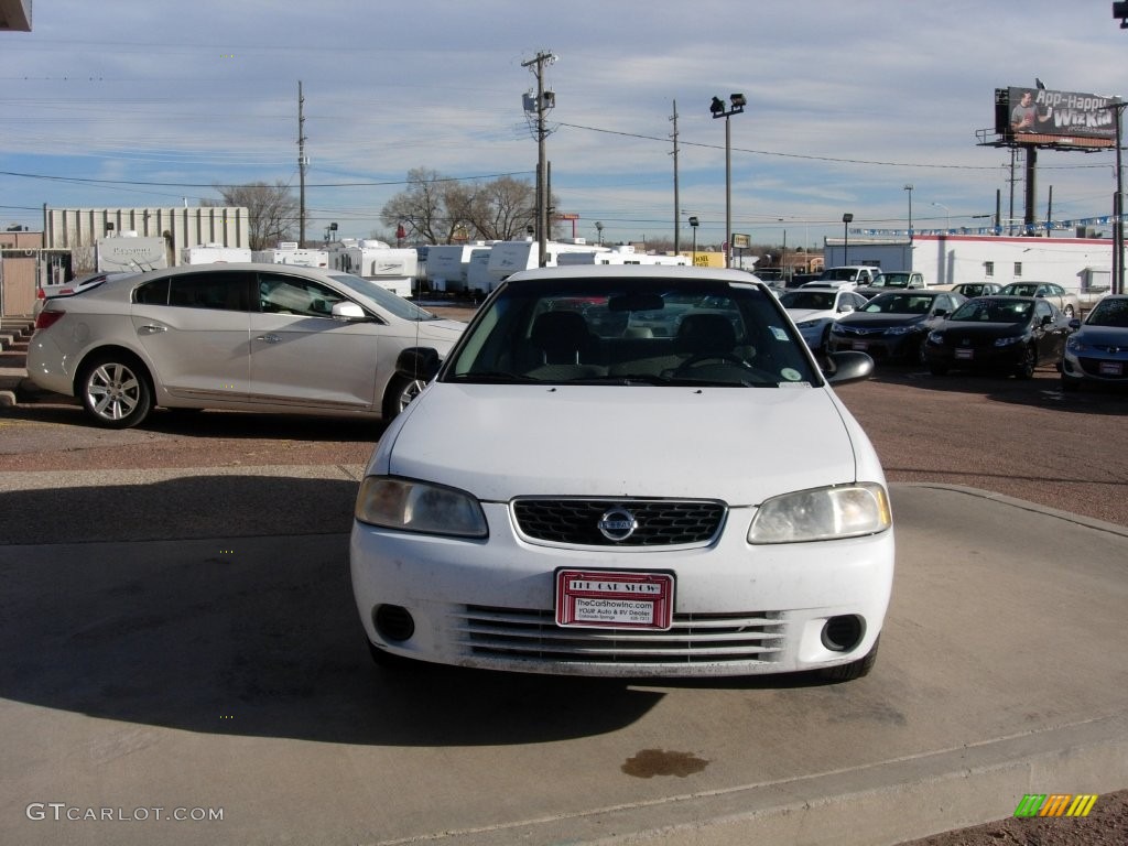 2003 Sentra GXE - Cloud White / Stone Gray photo #8