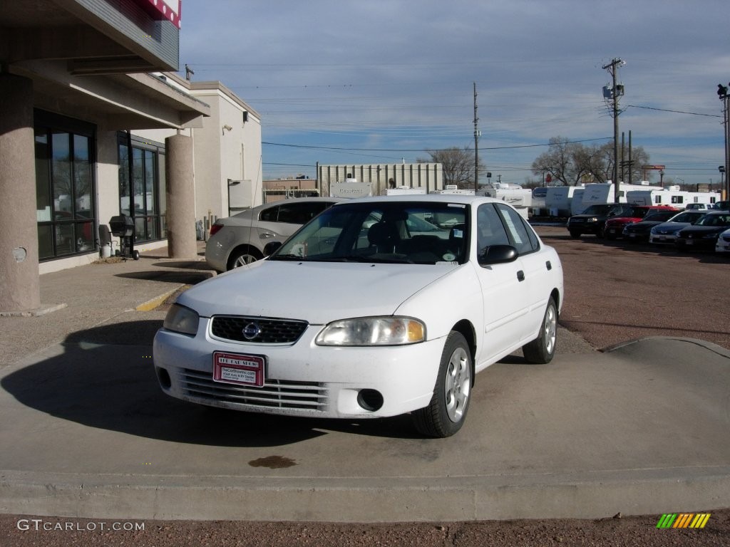 2003 Sentra GXE - Cloud White / Stone Gray photo #15