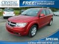 2010 Inferno Red Crystal Pearl Coat Dodge Journey SXT #109187317