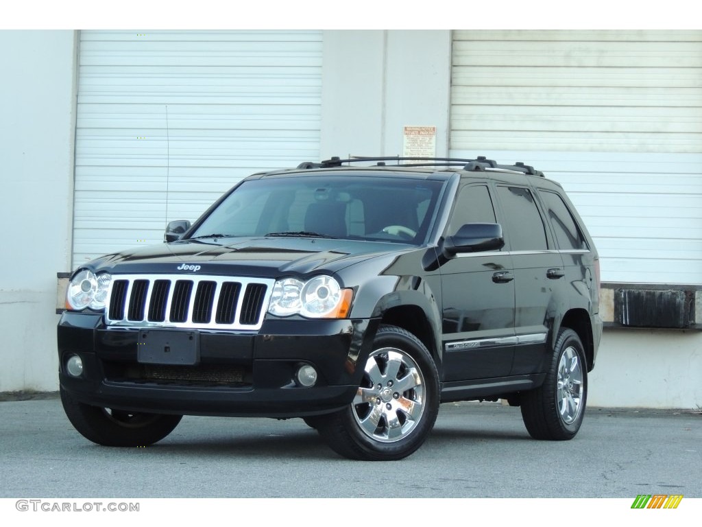 2008 Grand Cherokee Limited 4x4 - Black / Dark Slate Gray/Light Graystone photo #1