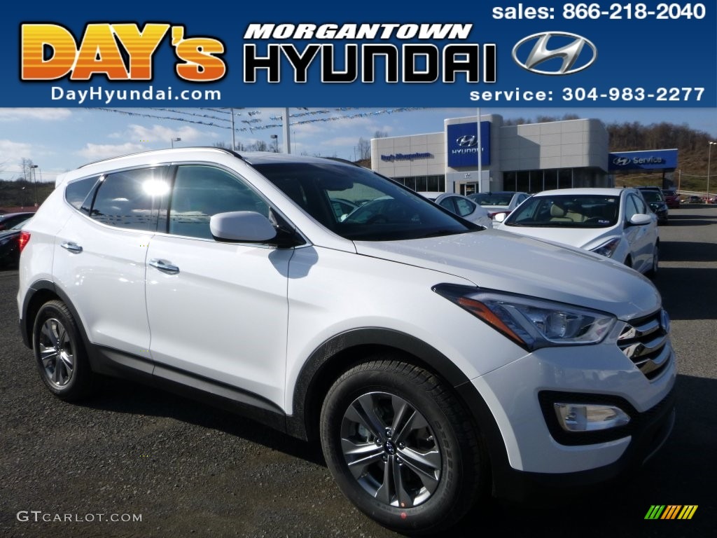 2016 Santa Fe Sport AWD - Frost White Pearl / Gray photo #1