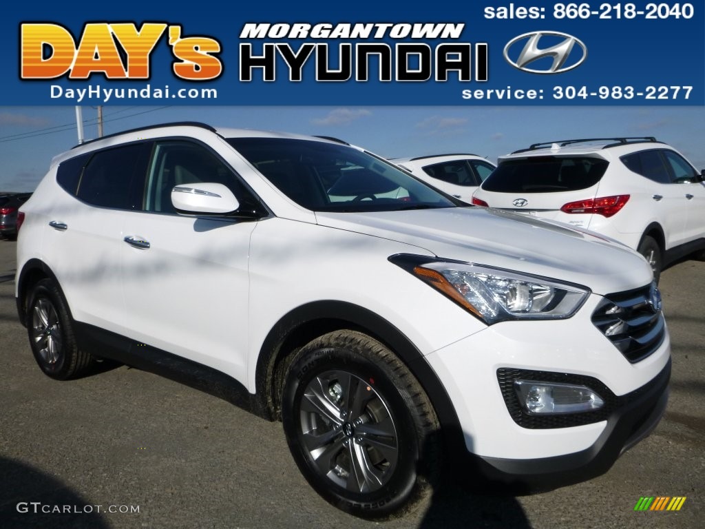 2016 Santa Fe Sport AWD - Frost White Pearl / Gray photo #1