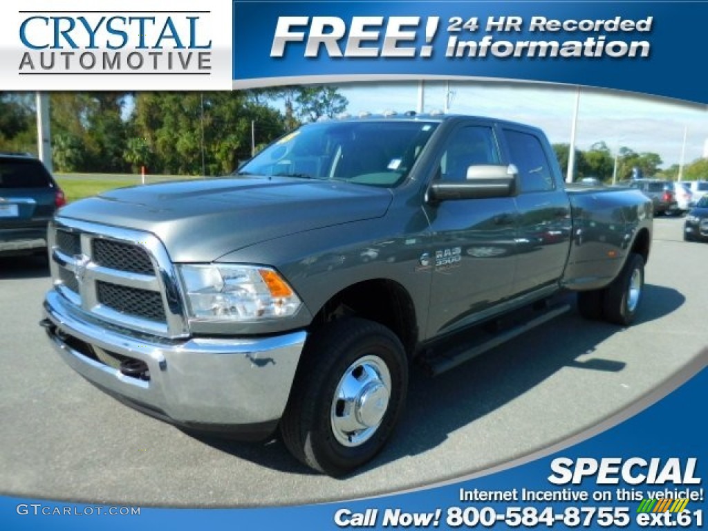 2013 3500 Tradesman Crew Cab 4x4 Dually - Mineral Gray Metallic / Black/Diesel Gray photo #1