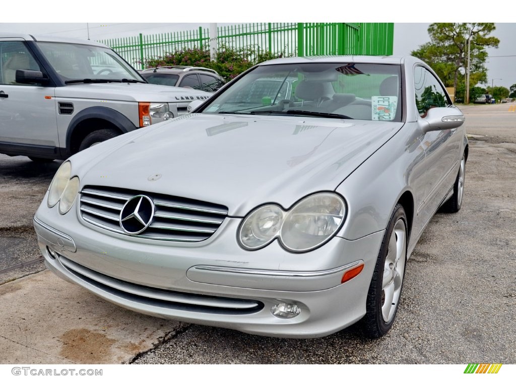 2005 CLK 320 Coupe - Brilliant Silver Metallic / Ash photo #54