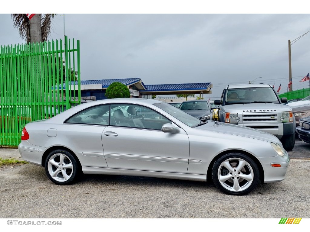 2005 CLK 320 Coupe - Brilliant Silver Metallic / Ash photo #64