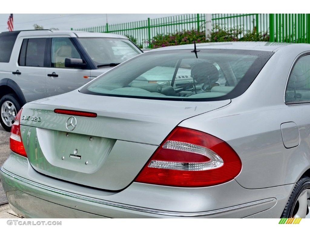 2005 CLK 320 Coupe - Brilliant Silver Metallic / Ash photo #69