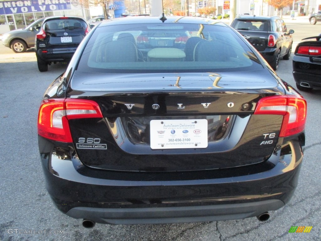 2011 S60 T6 AWD - Black / Soft Beige/Off Black photo #6