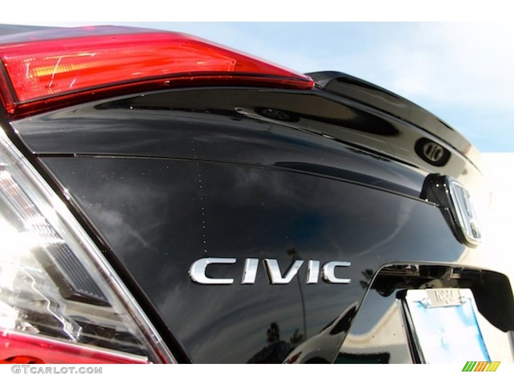 2016 Civic EX-T Sedan - Crystal Black Pearl / Black photo #3