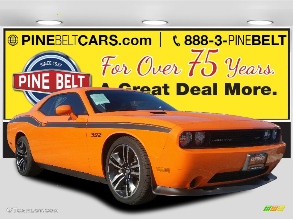 2014 Challenger SRT8 Core - Header Orange / Dark Slate Gray photo #1
