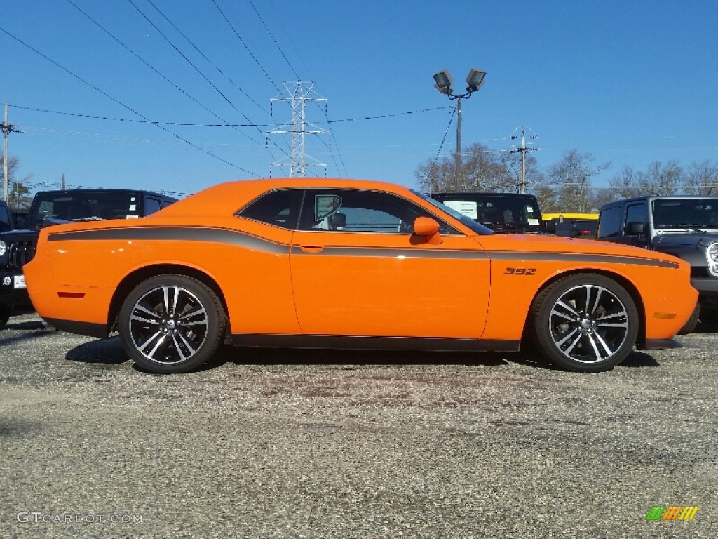 2014 Challenger SRT8 Core - Header Orange / Dark Slate Gray photo #3