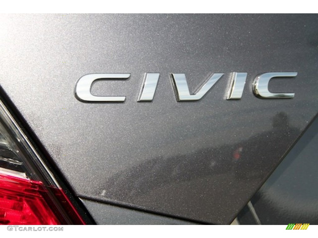 2016 Civic LX Sedan - Modern Steel Metallic / Black photo #3