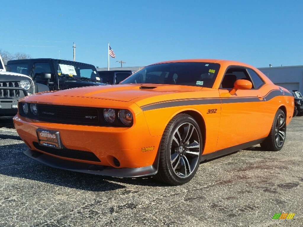 2014 Challenger SRT8 Core - Header Orange / Dark Slate Gray photo #7