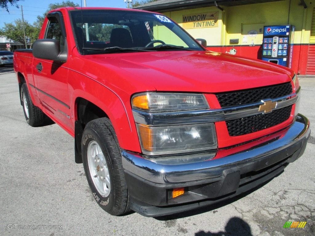 2005 Colorado LS Regular Cab - Victory Red / Medium Dark Pewter photo #1