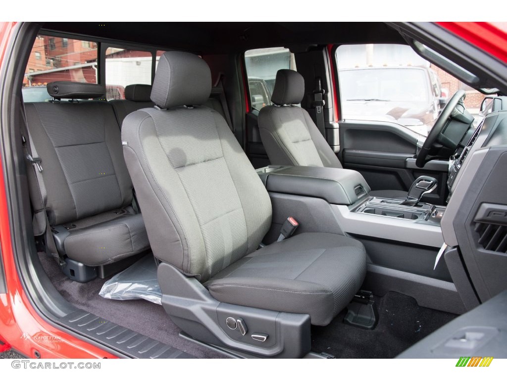 Black Interior 2016 Ford F150 XLT SuperCab 4x4 Photo #109215778