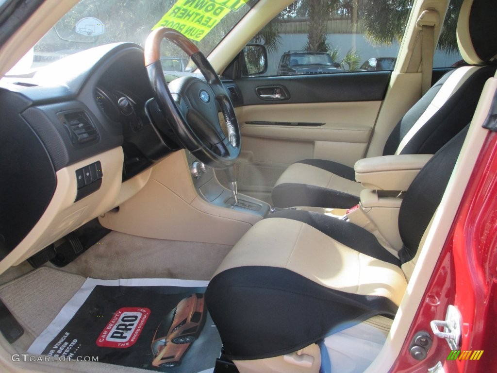 2006 Forester 2.5 X L.L.Bean Edition - Garnet Red Pearl / Desert Beige photo #9