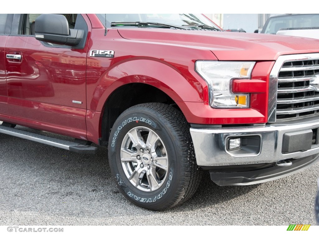 2016 F150 XLT SuperCab 4x4 - Ruby Red / Medium Earth Gray photo #2