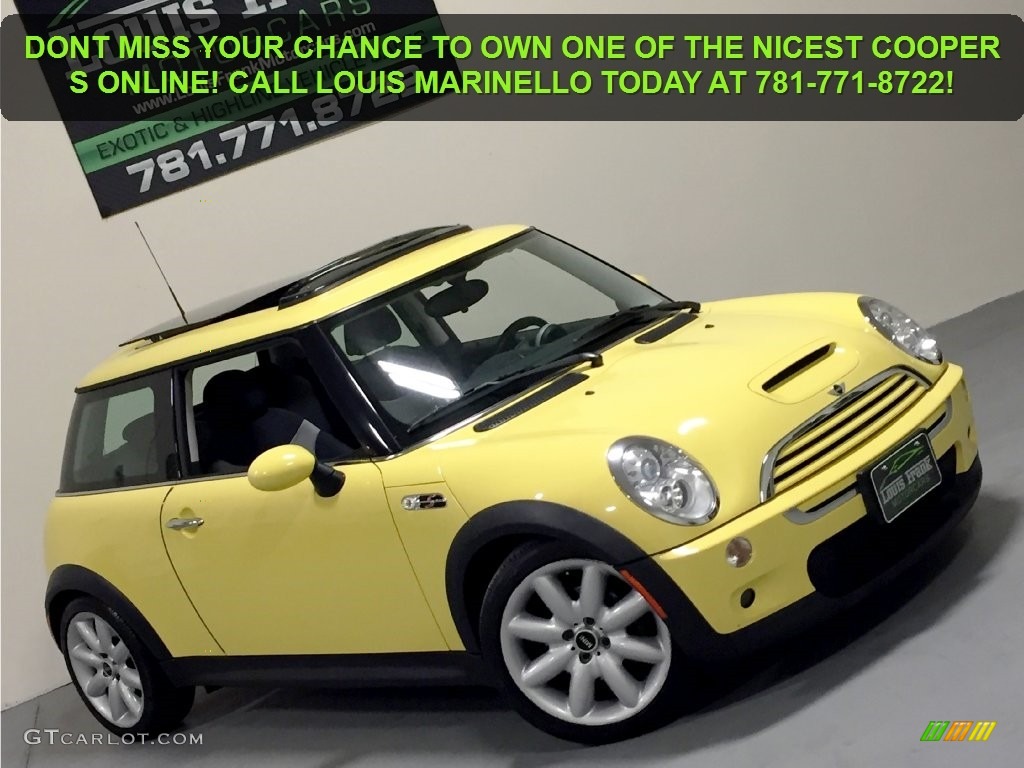 2005 Cooper S Hardtop - Liquid Yellow / Black/Panther Black photo #105
