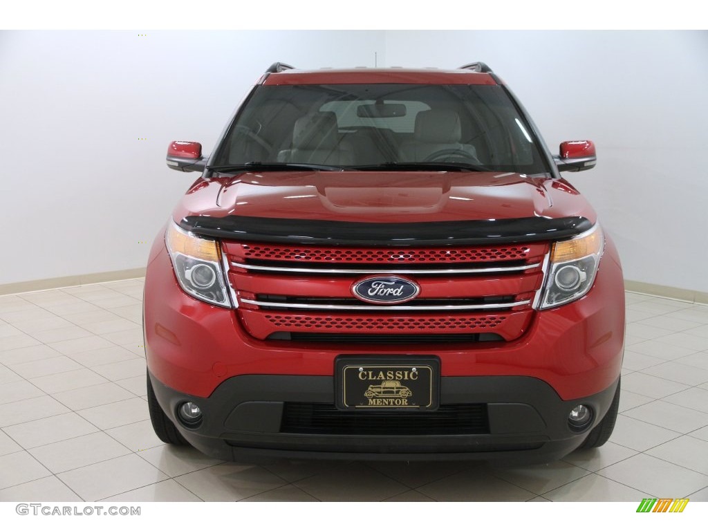 2012 Explorer Limited 4WD - Red Candy Metallic / Medium Light Stone photo #2