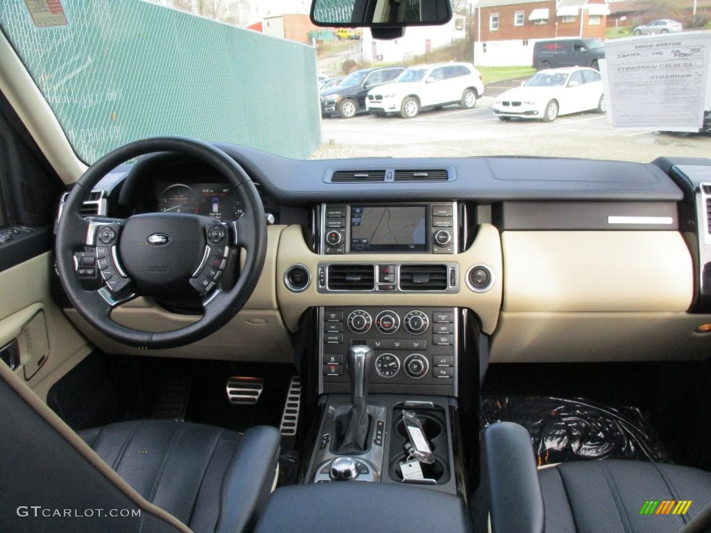 2010 Land Rover Range Rover Supercharged Navy Blue/Parchment Dashboard Photo #109221166