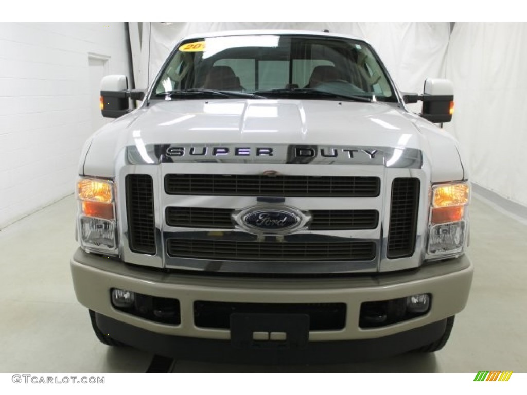 2010 F250 Super Duty King Ranch Crew Cab 4x4 - White Platinum Tri-Coat / Camel photo #2