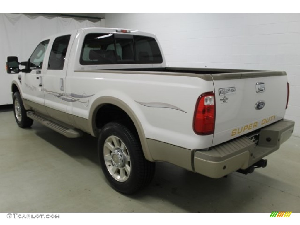2010 F250 Super Duty King Ranch Crew Cab 4x4 - White Platinum Tri-Coat / Camel photo #4