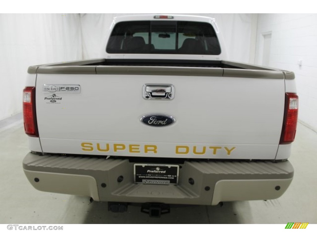 2010 F250 Super Duty King Ranch Crew Cab 4x4 - White Platinum Tri-Coat / Camel photo #5