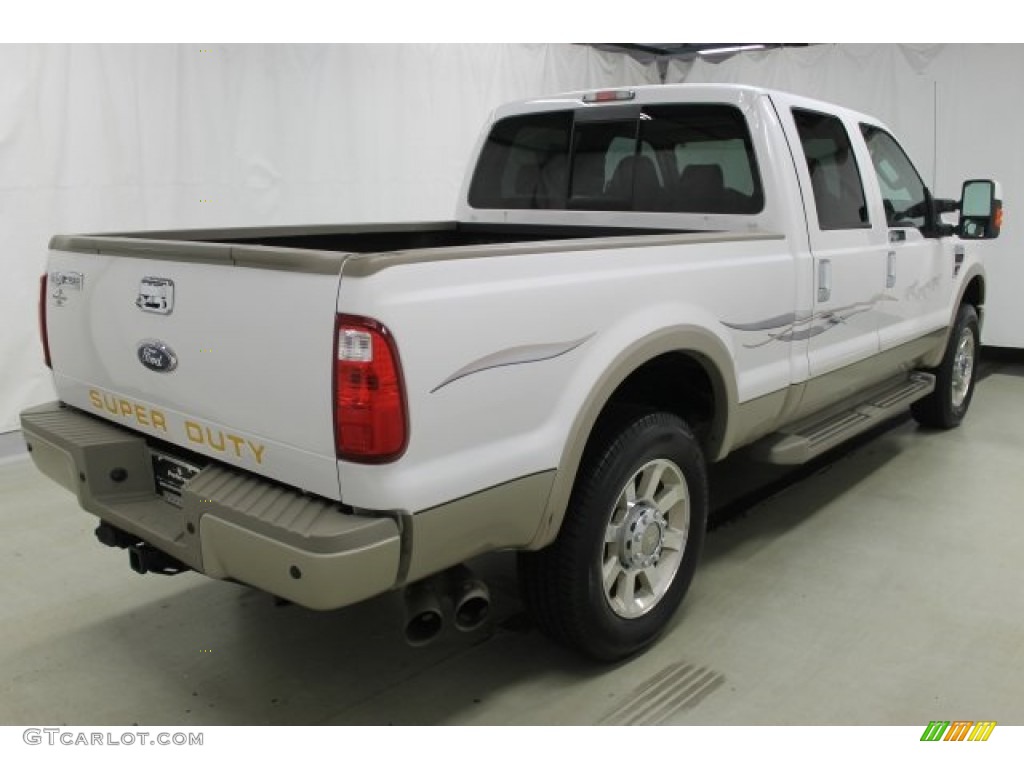 2010 F250 Super Duty King Ranch Crew Cab 4x4 - White Platinum Tri-Coat / Camel photo #6