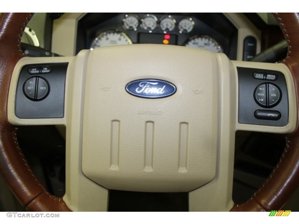 2010 F250 Super Duty King Ranch Crew Cab 4x4 - White Platinum Tri-Coat / Camel photo #25