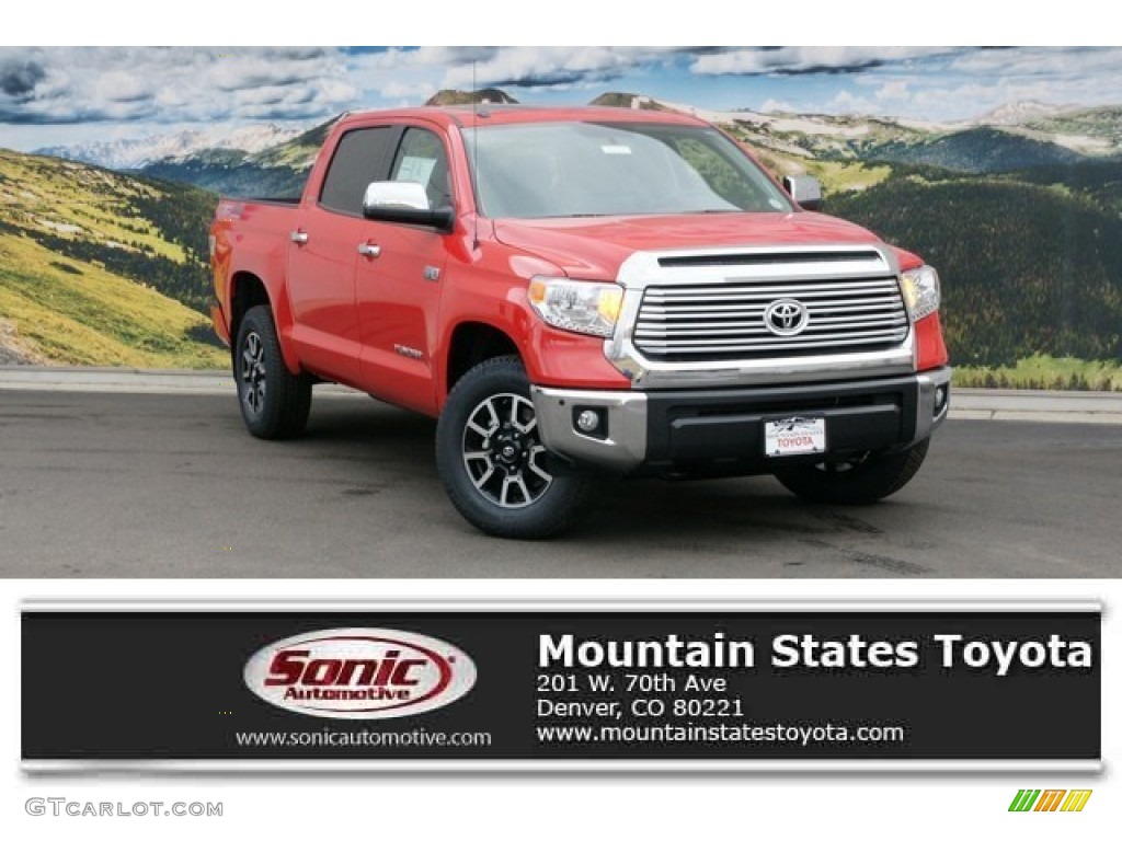 2016 Tundra Limited CrewMax 4x4 - Radiant Red / Graphite photo #1