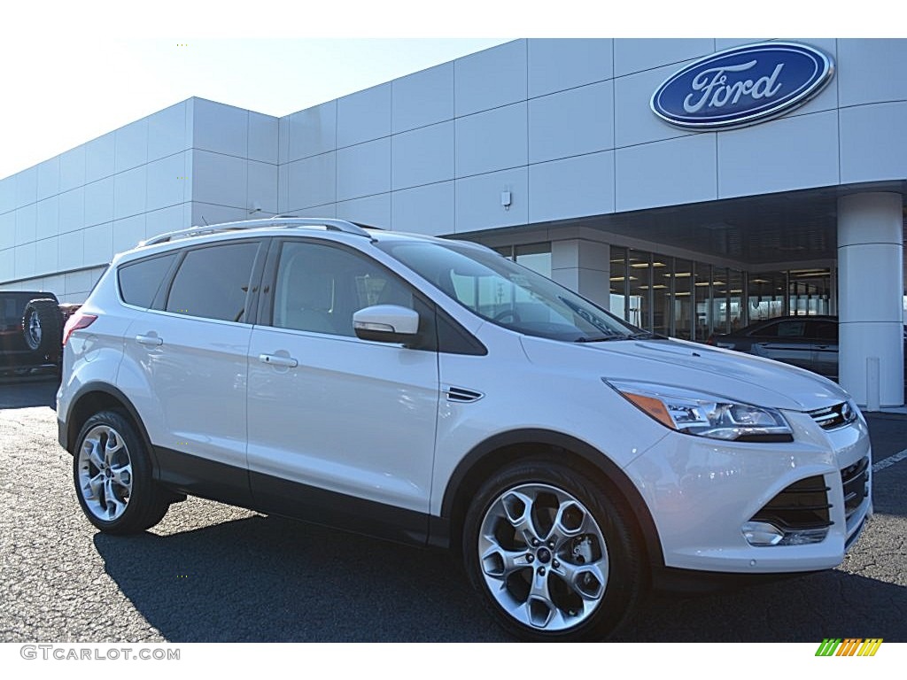 White Platinum Metallic Ford Escape