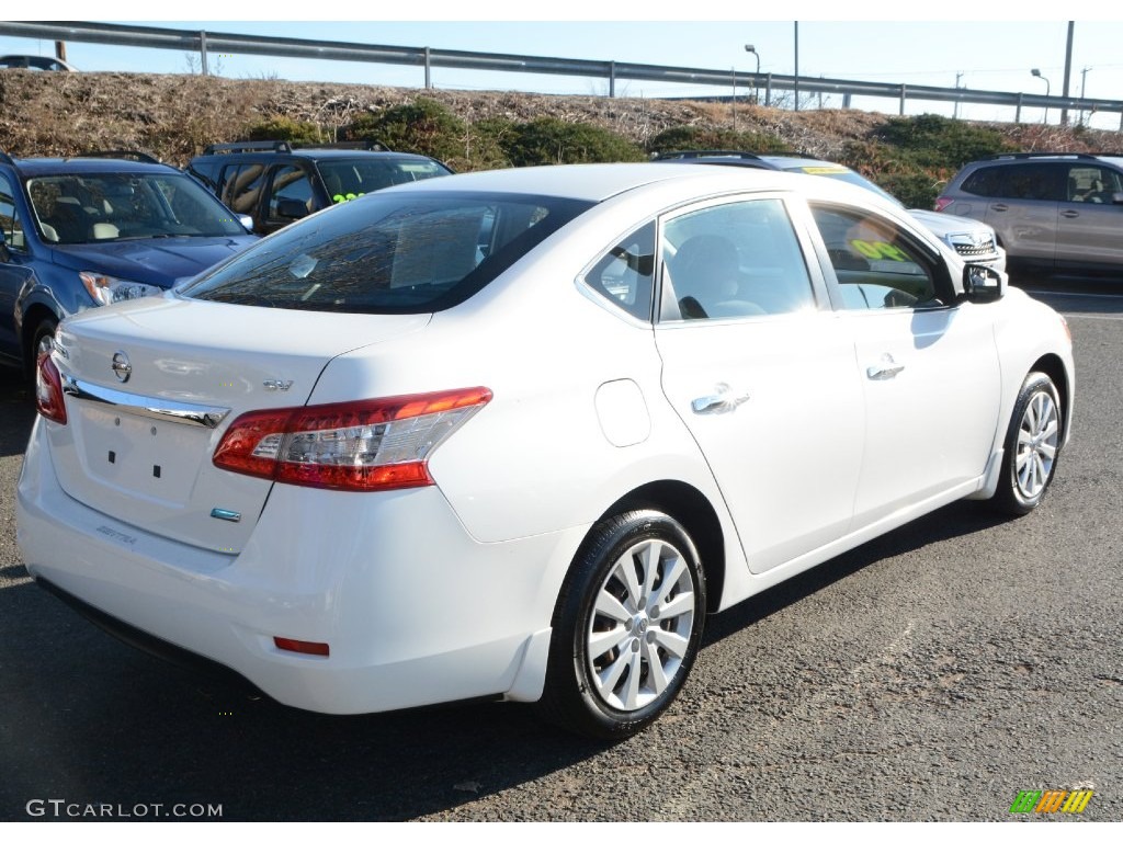 2013 Sentra SV - Aspen White / Marble Gray photo #6