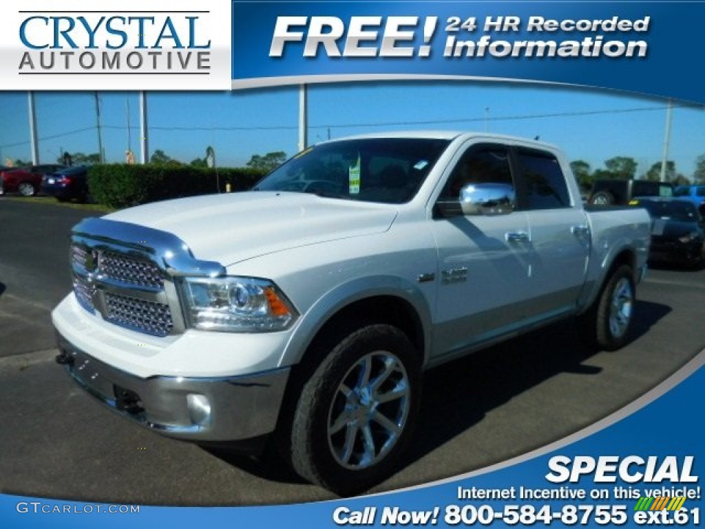 2013 1500 Laramie Crew Cab - Bright White / Black photo #1