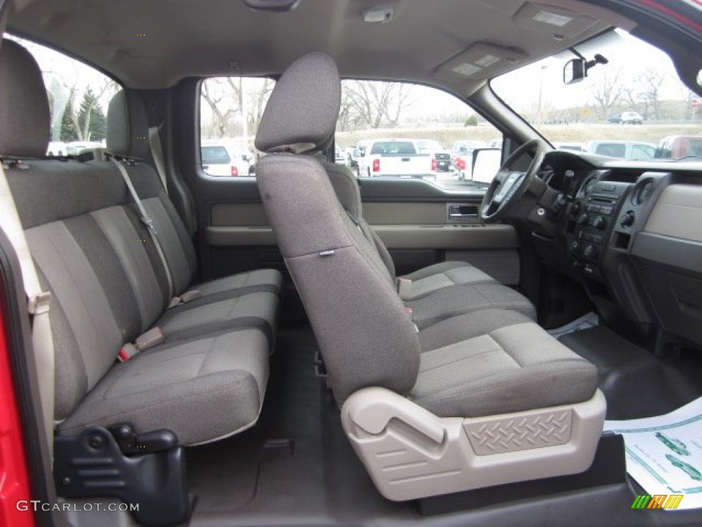 2010 F150 XL SuperCab 4x4 - Vermillion Red / Medium Stone photo #15