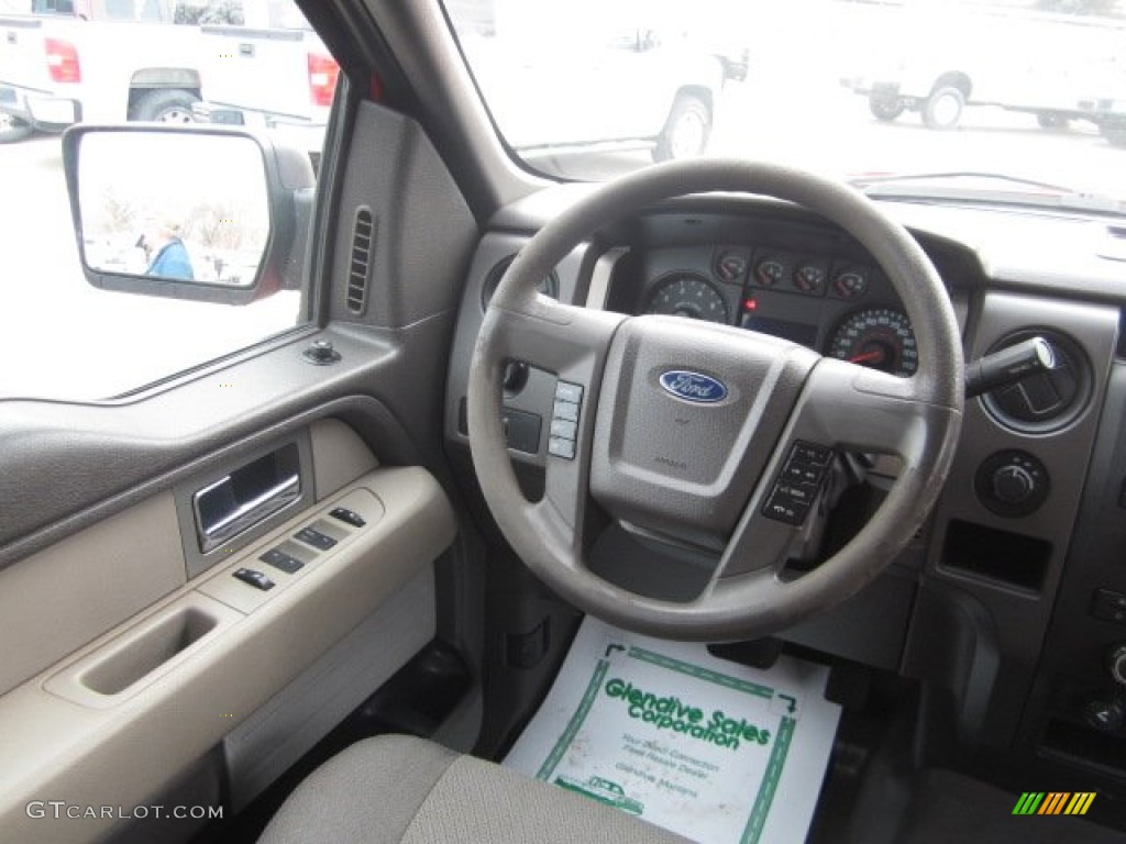 2010 F150 XL SuperCab 4x4 - Vermillion Red / Medium Stone photo #20