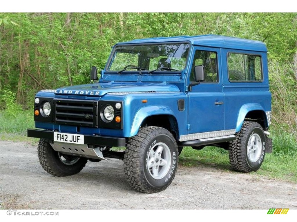 Blue Land Rover Defender