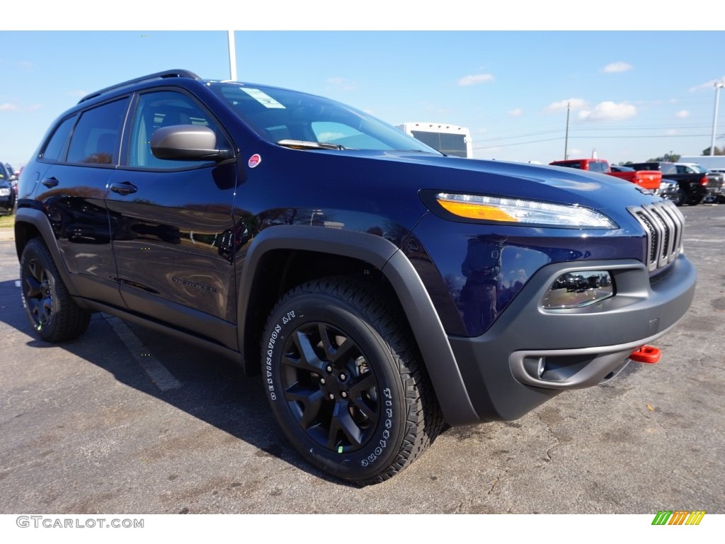 True Blue Pearl 2016 Jeep Cherokee Trailhawk 4x4 Exterior Photo #109248456