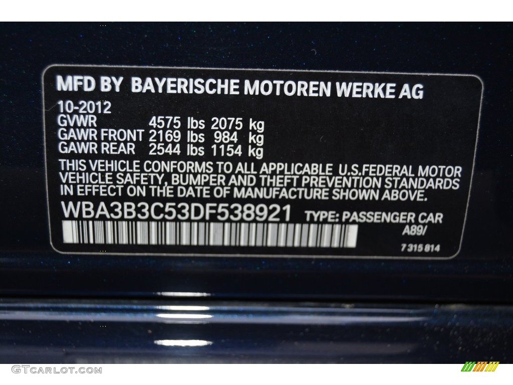 2013 3 Series 328i xDrive Sedan - Imperial Blue Metallic / Saddle Brown photo #33