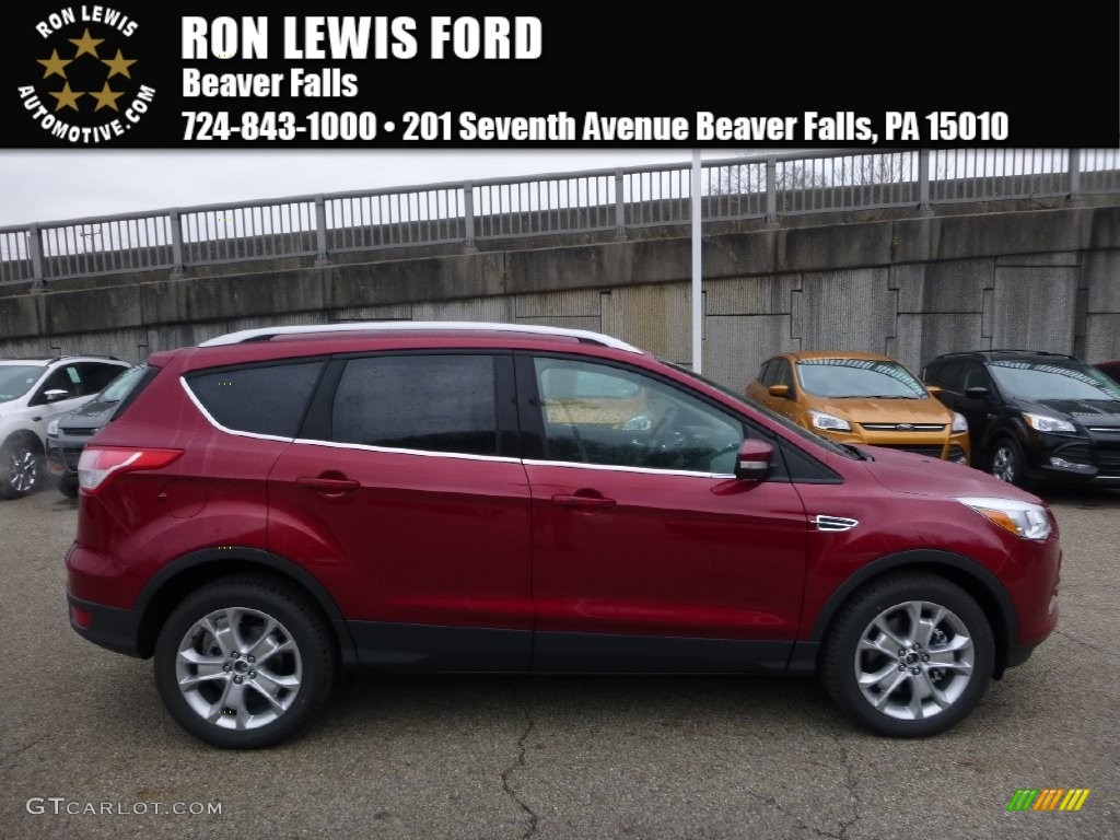 2016 Escape Titanium 4WD - Ruby Red Metallic / Charcoal Black photo #1