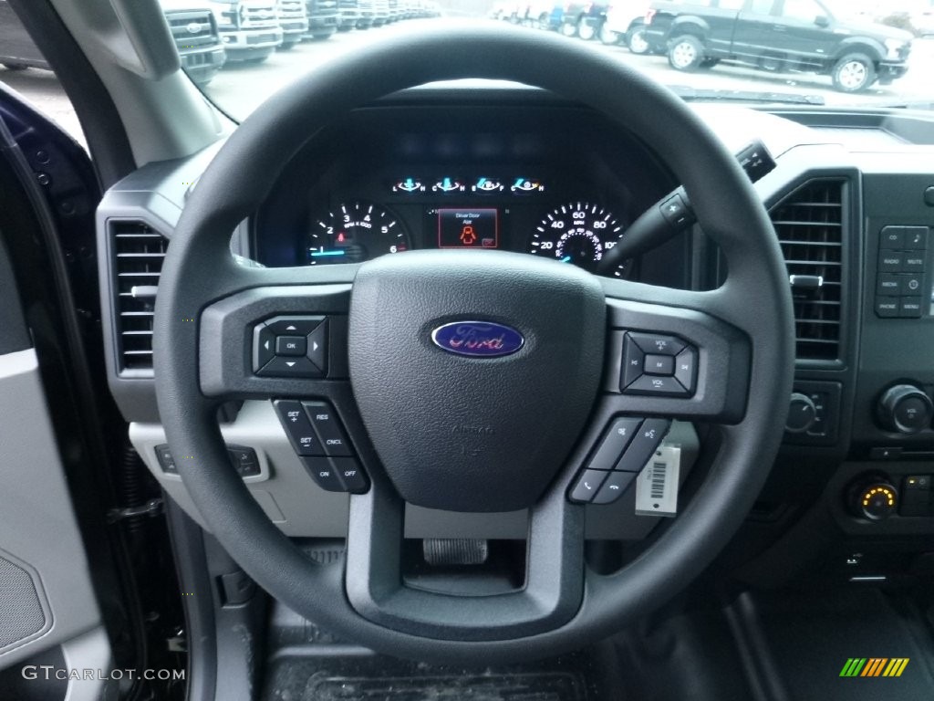 2016 Ford F150 XL SuperCab 4x4 Medium Earth Gray Steering Wheel Photo #109258776